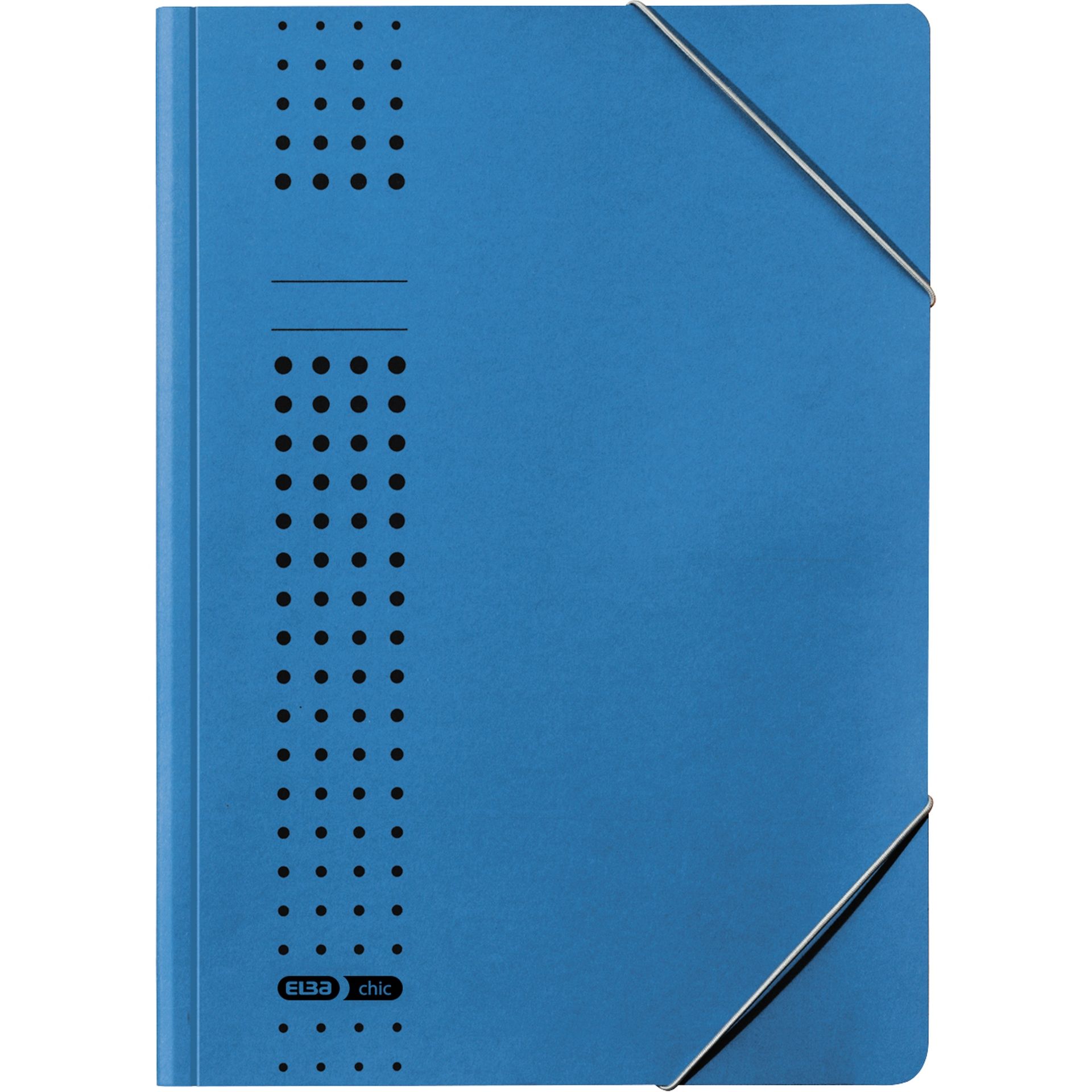 Eckspanner chic DIN A4 150Bl. Karton blau
