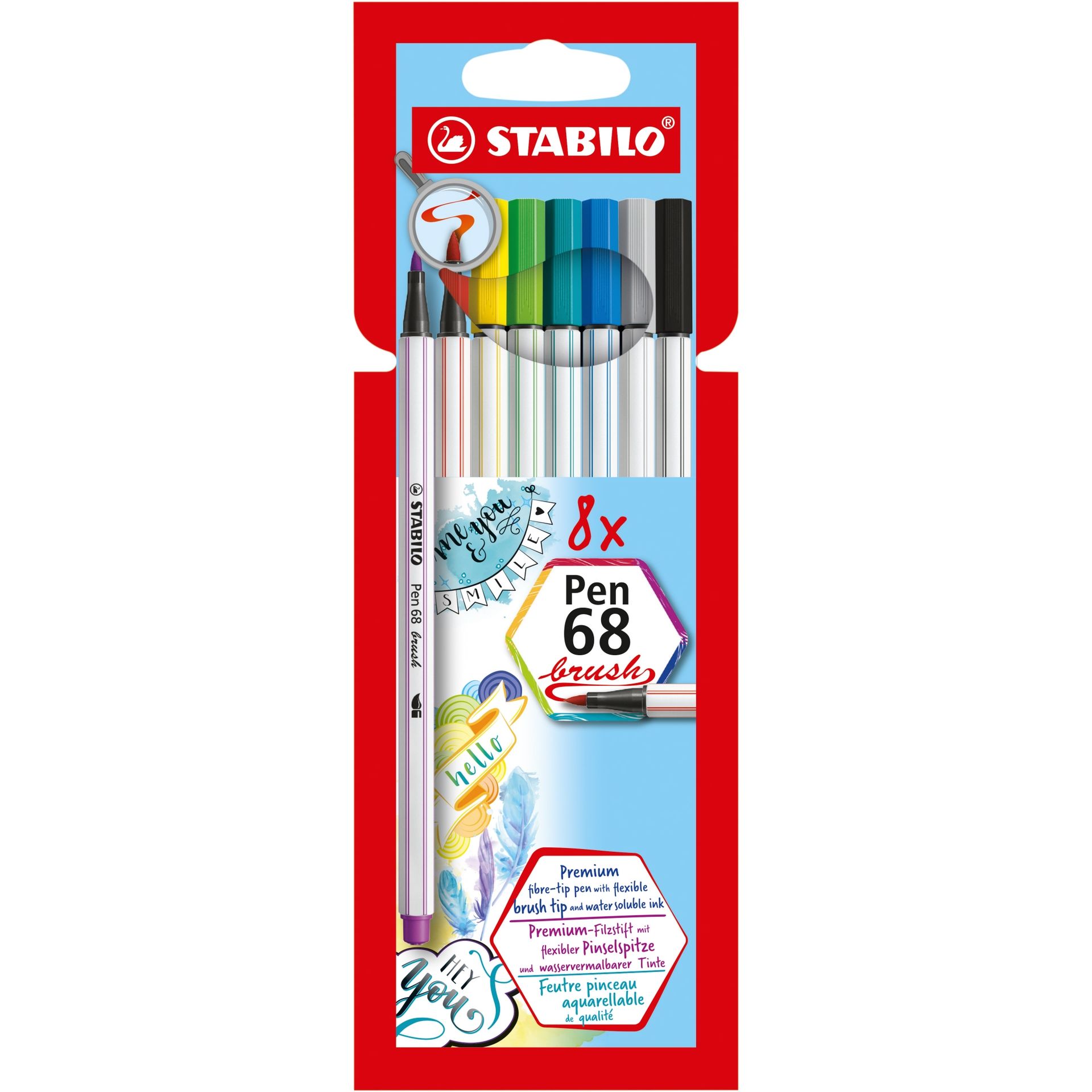 Fasermaler Pen 68 brush sort 8St
