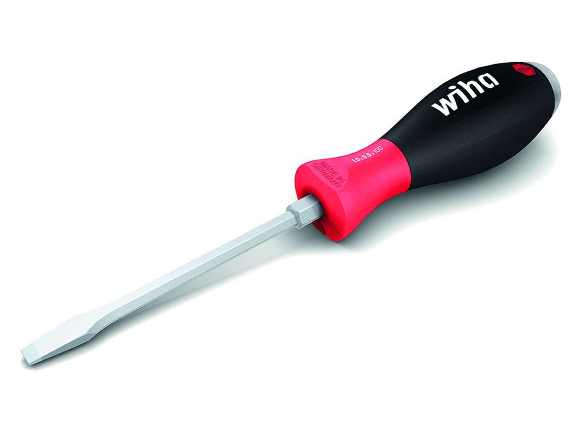 Wiha Schraubendreher Set SoftFinish® Schlitz, Pozidriv 6-tlg. mit durchgehender Sechskantklinge und massiver Stahlkappe (21251)