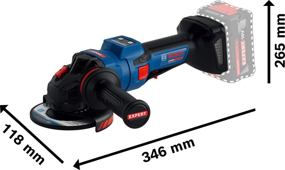 Akku-EXPERT-Winkelschlei.EXWS18V-15PS ohne Akku ohne Ladegerät L-Boxx