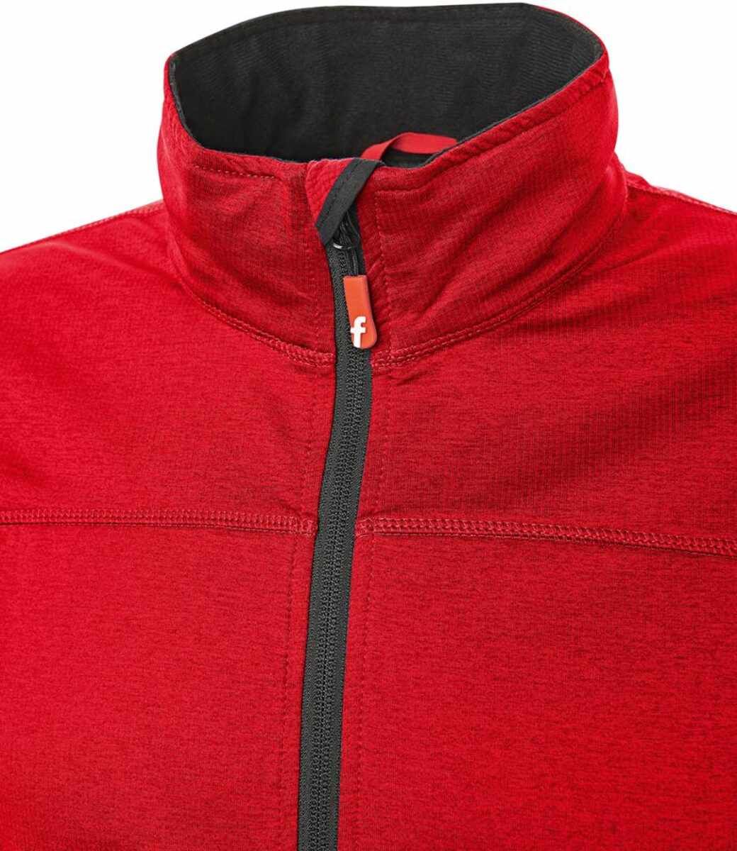 Tech-Fleecejacke rot/schwarz meliert Gr. 2XL Fortis Elements