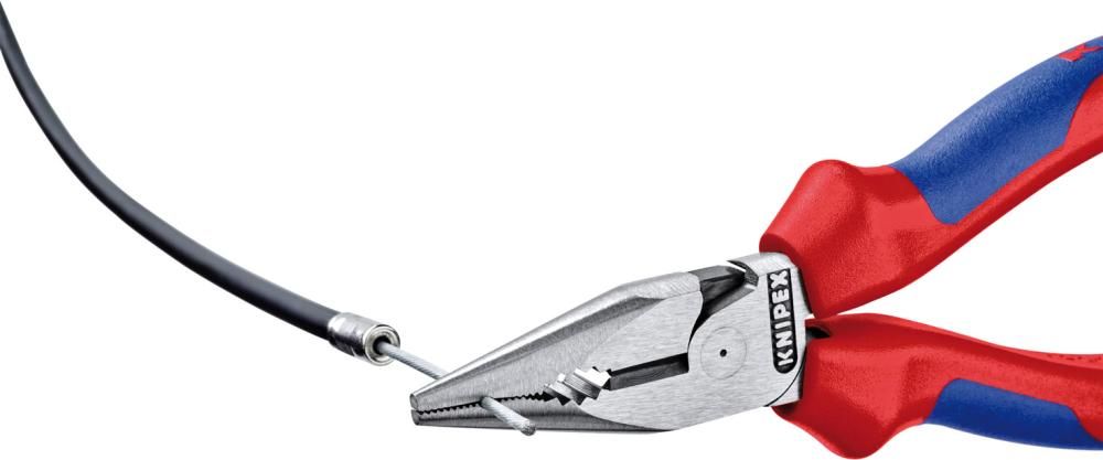 Spitz-Kombinationszange poliert mit Mehrkomponenten-Griffen 145mm KNIPEX