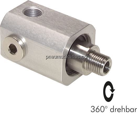 Drehverteiler G 1/4"(AG)-4 x G 1/4"(IG, 3x verschlossen)