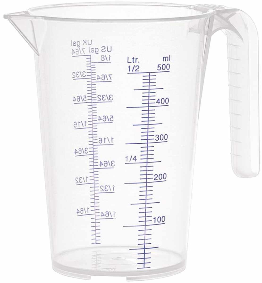 Messbecher Polypropylen 0,5l transparent Pressol