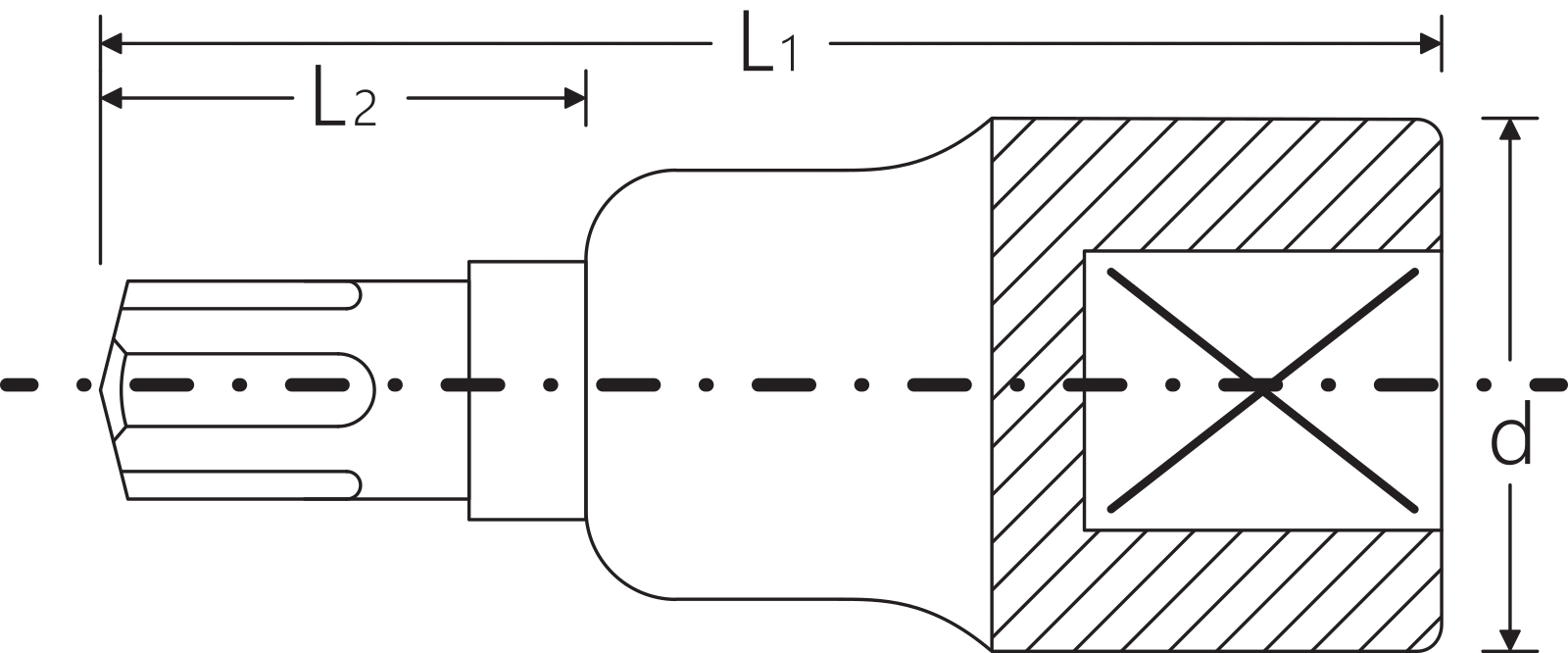 STAHLWILLE Schraubendrehereinsatz, 1/2"