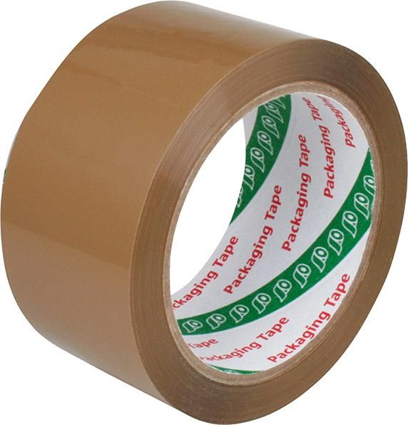 Premium PP-Packband 50mmx66m, Acrylatkleber Braun leise abrollend