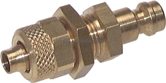 Schott-Kupplungsstecker (NW5) 6x4mm Schlauch, Messing
