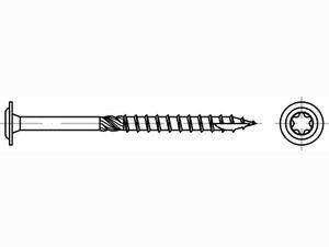 ART 89092 Holzbauschrauben CE Stahl 8 x 240 -T40 galv. verzinkt gal Zn FS