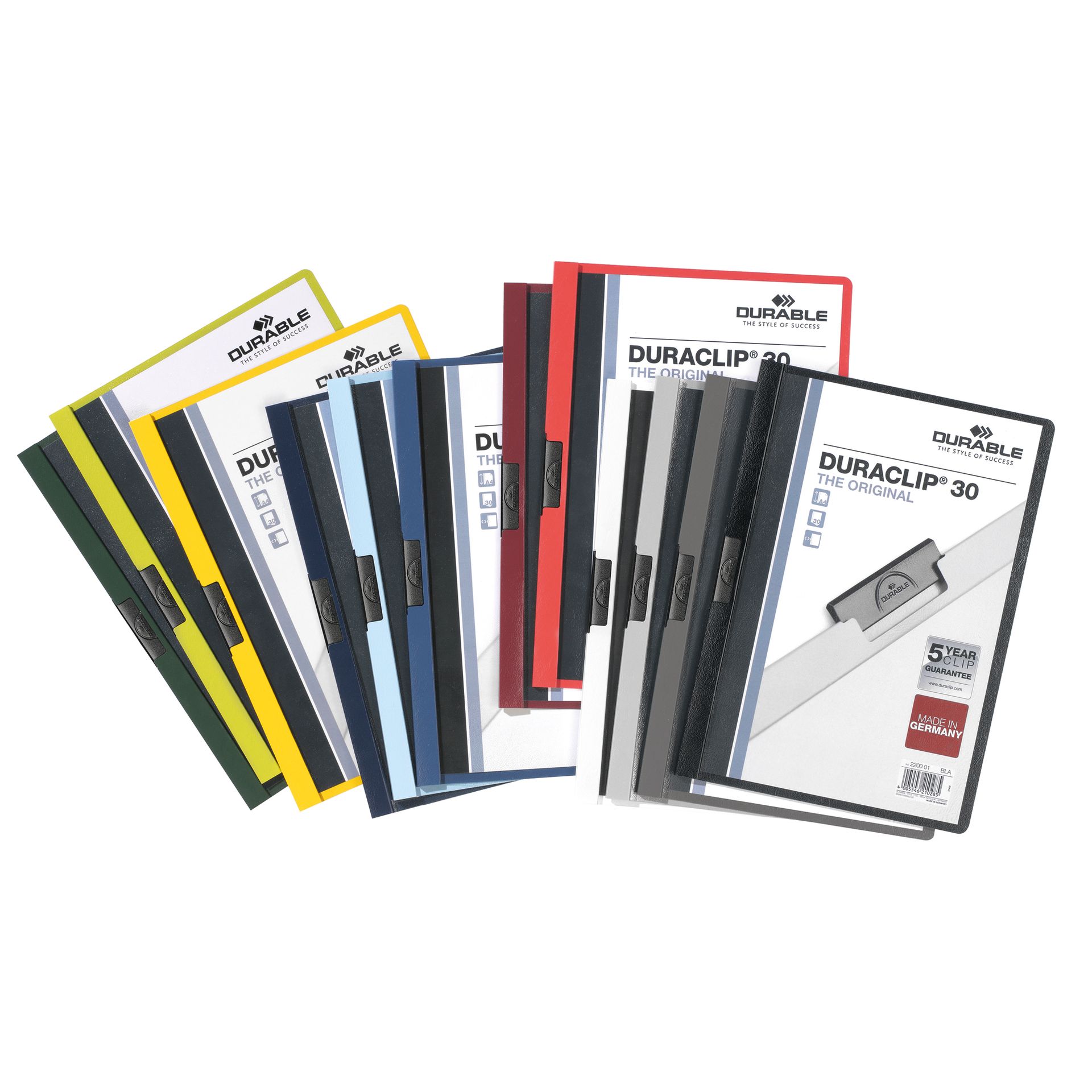 Klemmmappe DURACLIP 30 DIN A4 Hartfolie grau