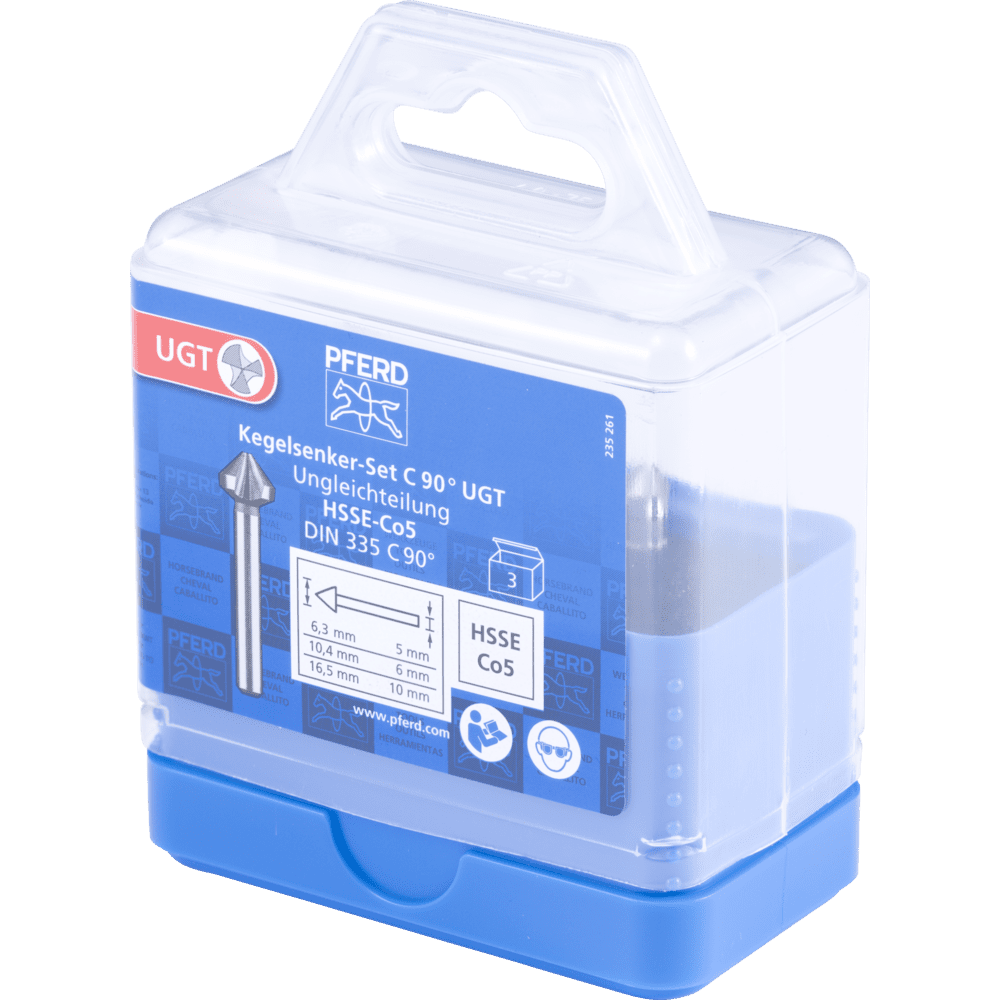 PFERD Bohr- und Senkwerkzeuge SET UGT HSSE DIN335 C90° 3