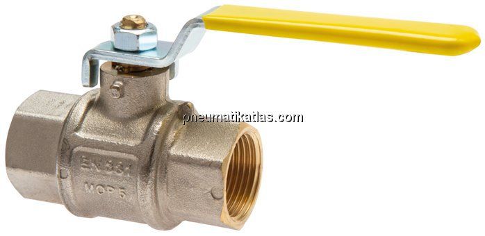 Messing-Kugelhahn, Rp 1/4", 0 bis 10bar, für Sauerstoff (Industrie)