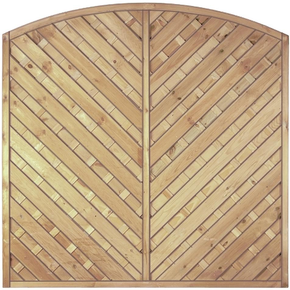 Maxi-Diagonal-Bogen Rahmen 45/45 mm, kdi grüngeriffelt & geschraubt Lamellen 180x180/160cm