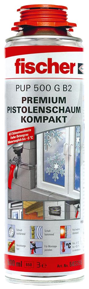 Fischer Premium Pistolenschaum Kompakt PUP 500