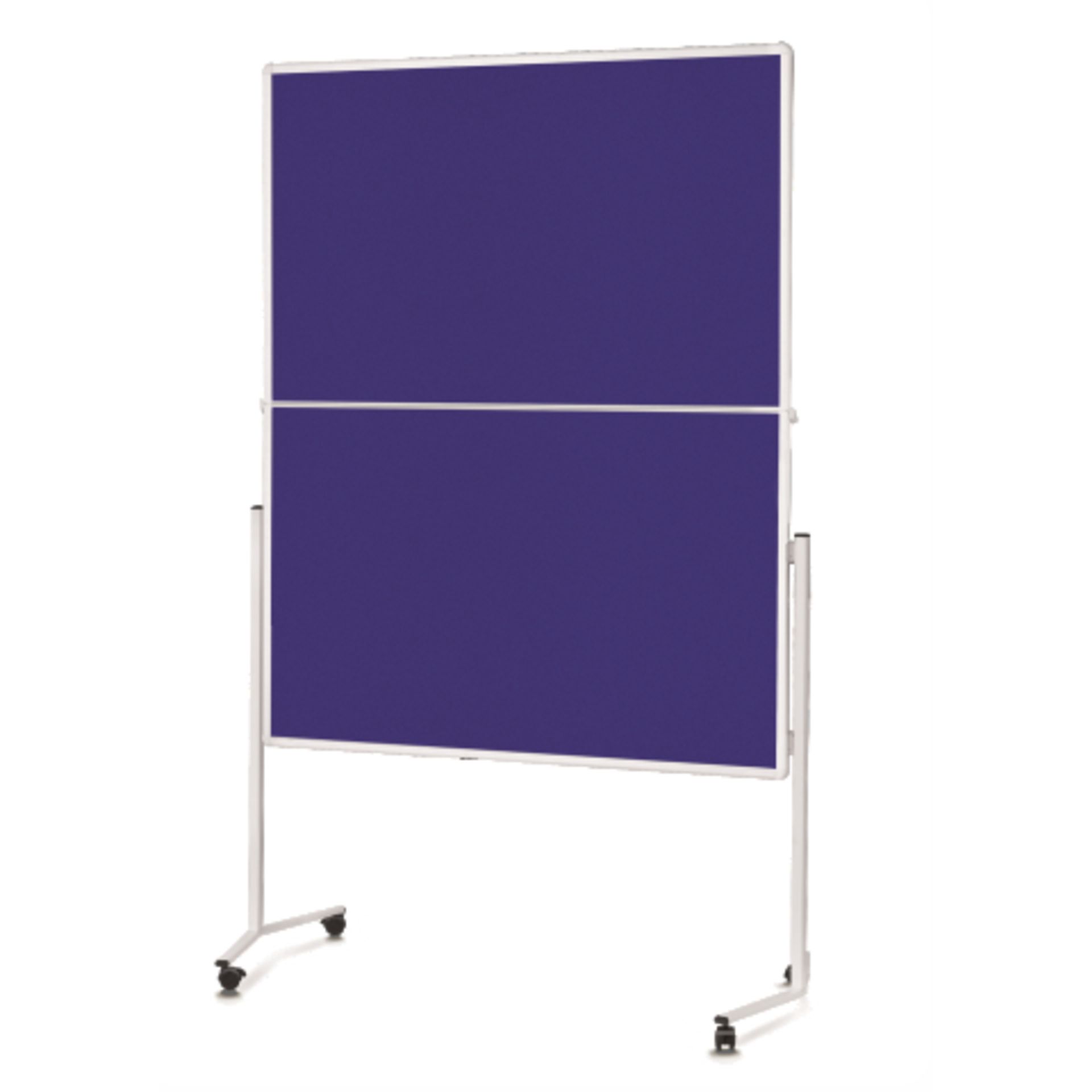 Moderationswand klappbar Filz blau inkl. Rollen