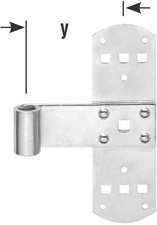 Kreuzband D13 x160mm hell verz.