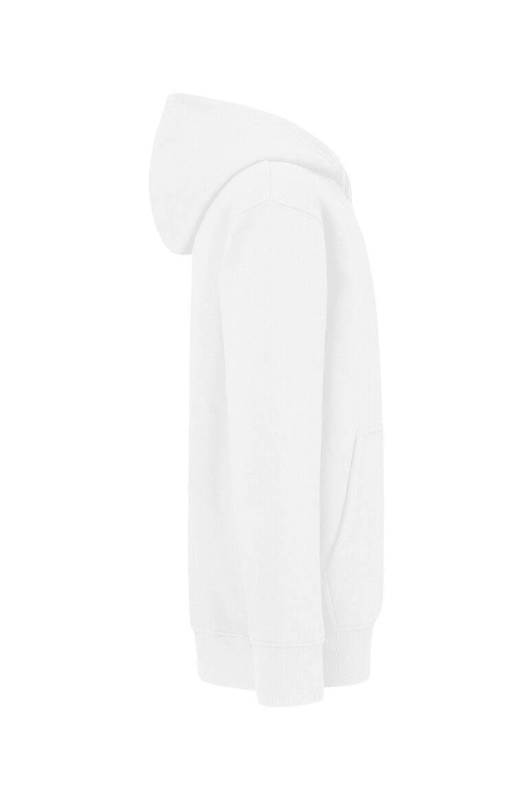 HAKRO Kinder Kapuzen-Sweatshirt Bio-Baumwolle weiß, 110/116