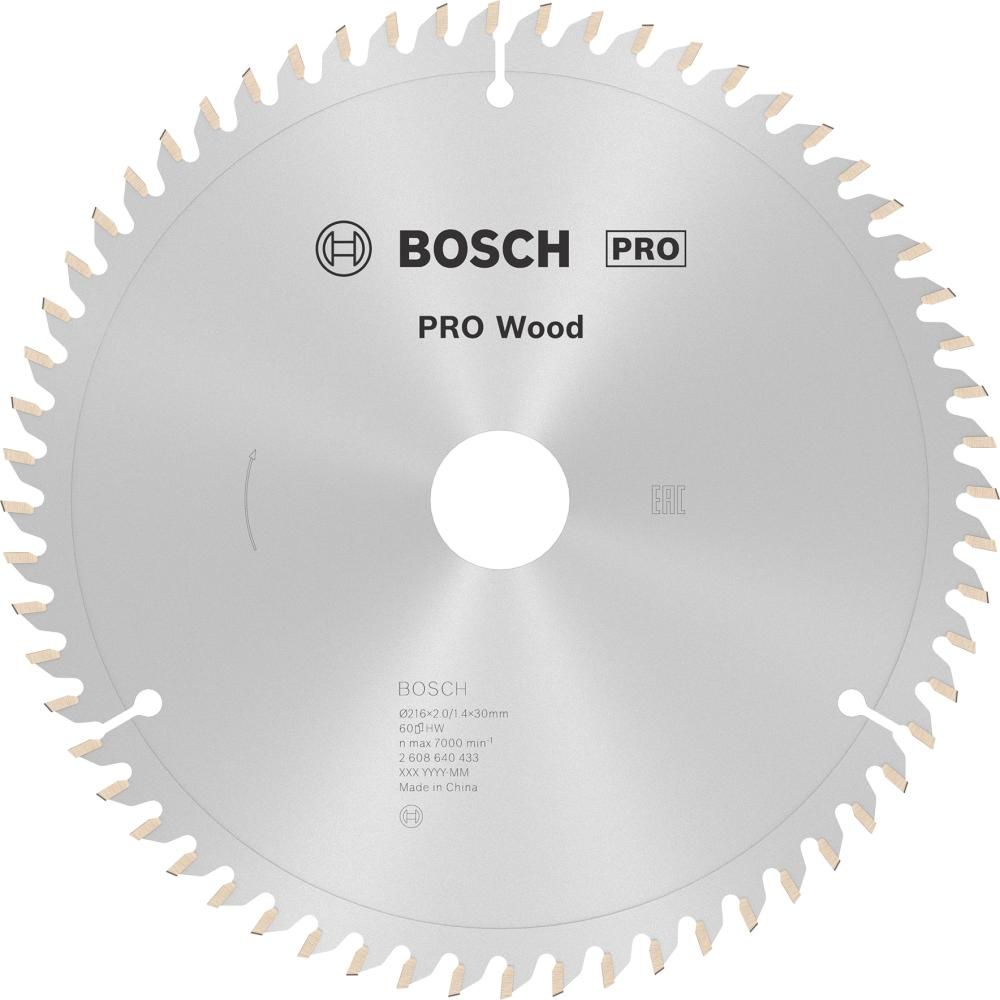 HM-Kreissägeblatt 216x2/1,4x30 60Z WZ BoschVE à 1 Stück Optiline Wood