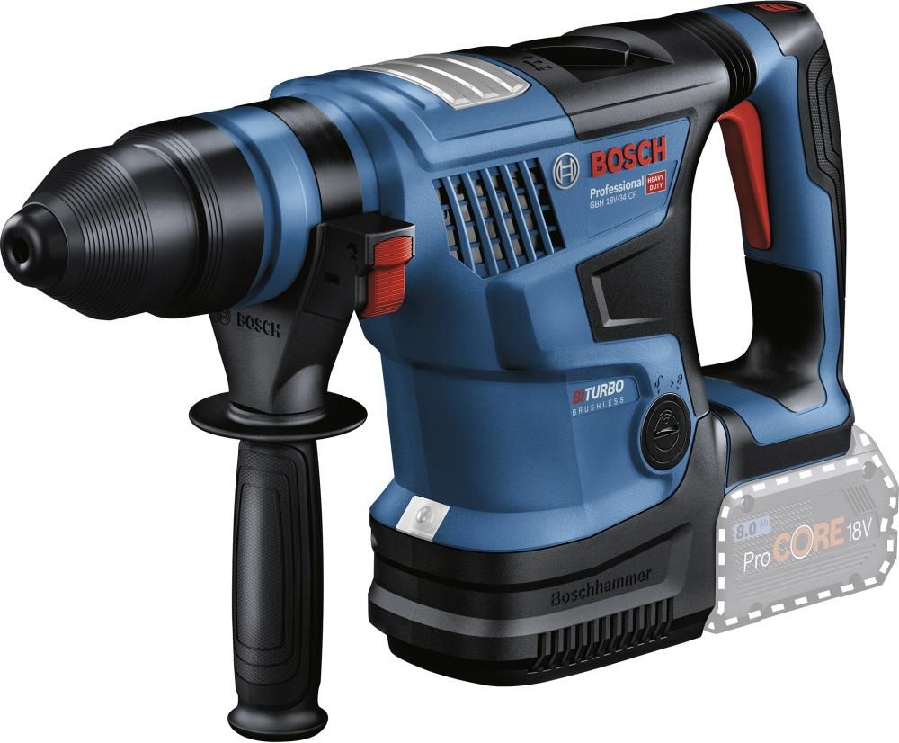 Akku-Kombihammer solo GBH 18V-34 CF Bosch ohne Akku ohne Ladegerät Koffer