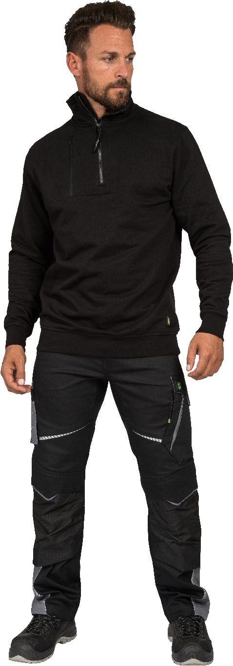 FLEXR05 · Paul, Zip-Sweater schwarz, XL