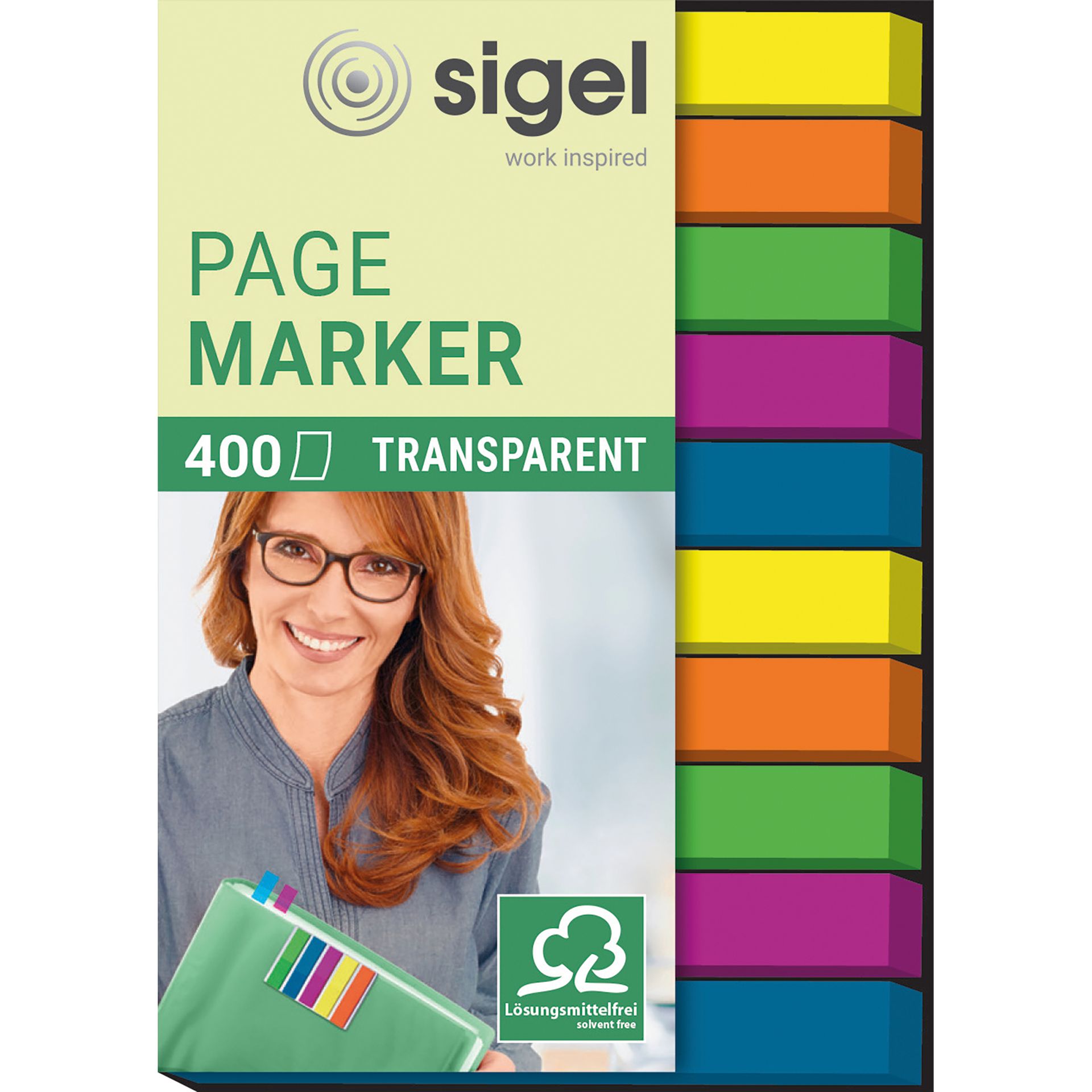 Haftmarker 6x50mm sortiert 400 St./Pack.