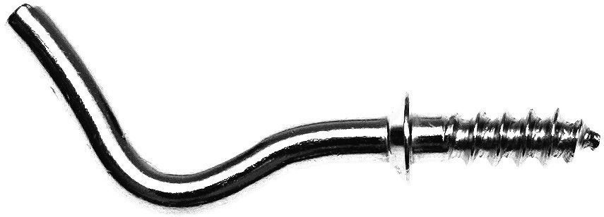 Schraubhaken mit Beffe kru mm Messing blank 25 mm