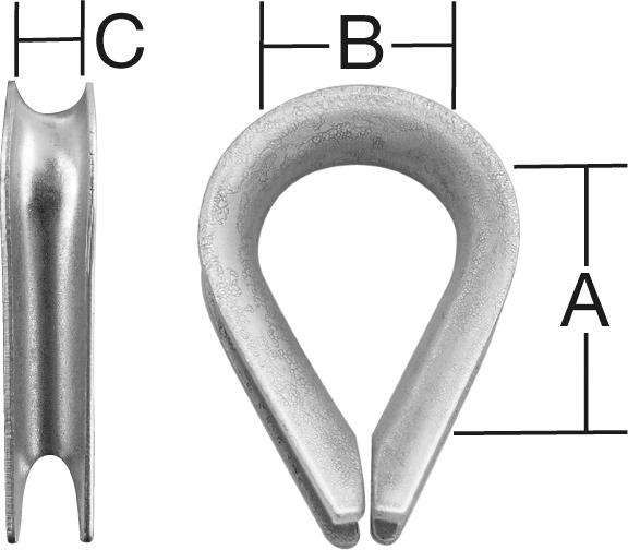 Seilkausche verzinkt bis 10 mm Vormann