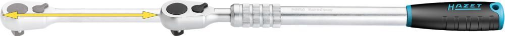 Teleskopknarre 1/2" 414-614mm stufenlos Hazet