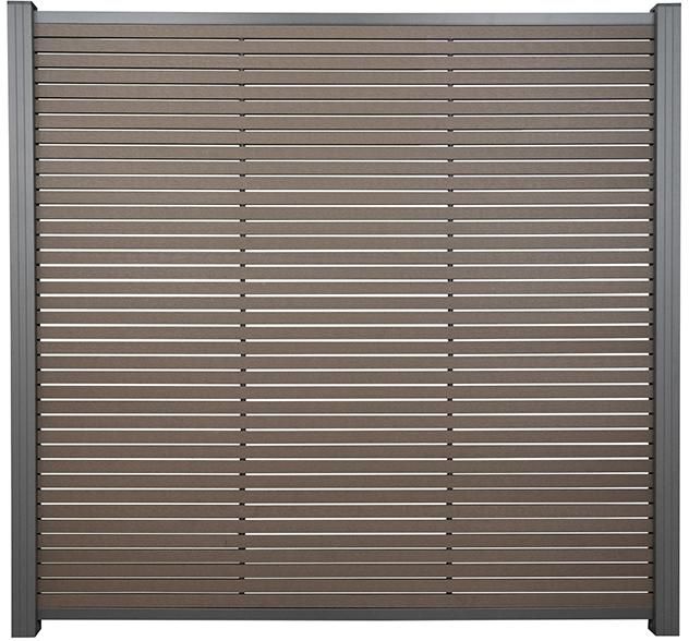 HÖRVIG-Serie ANTHRAZIT 180 x 180 cm, SCHOKOBRAUNinkl. Start-& Abschluss BPC-Steckzaun