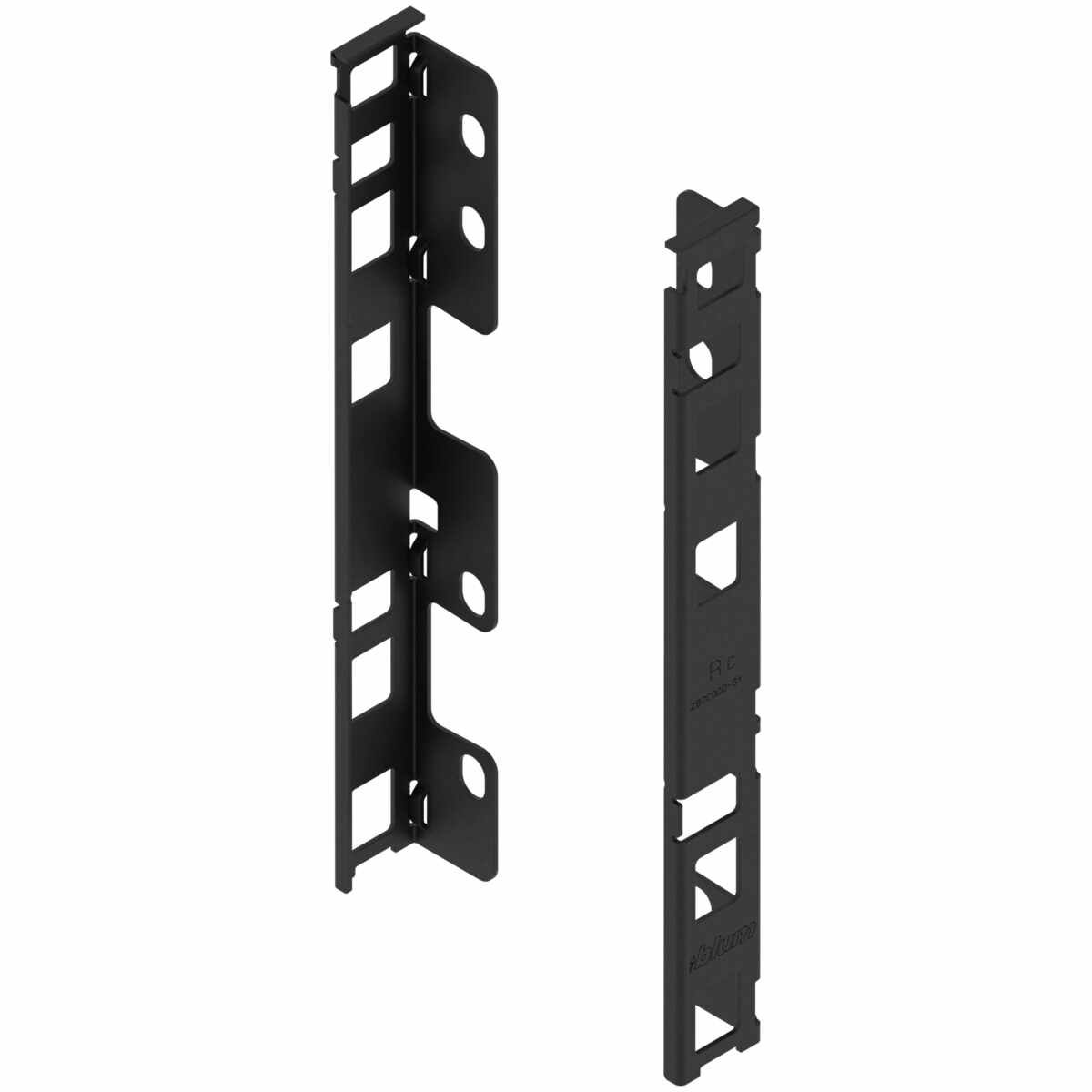 LEGRABOX Holzrückwandhalter, Höhe C (193 mm), links/rechts, carbonschwarz matt