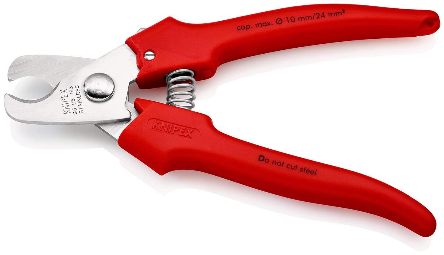 KNIPEX Kabelschere Griffe mit Kunststoff umspritzt