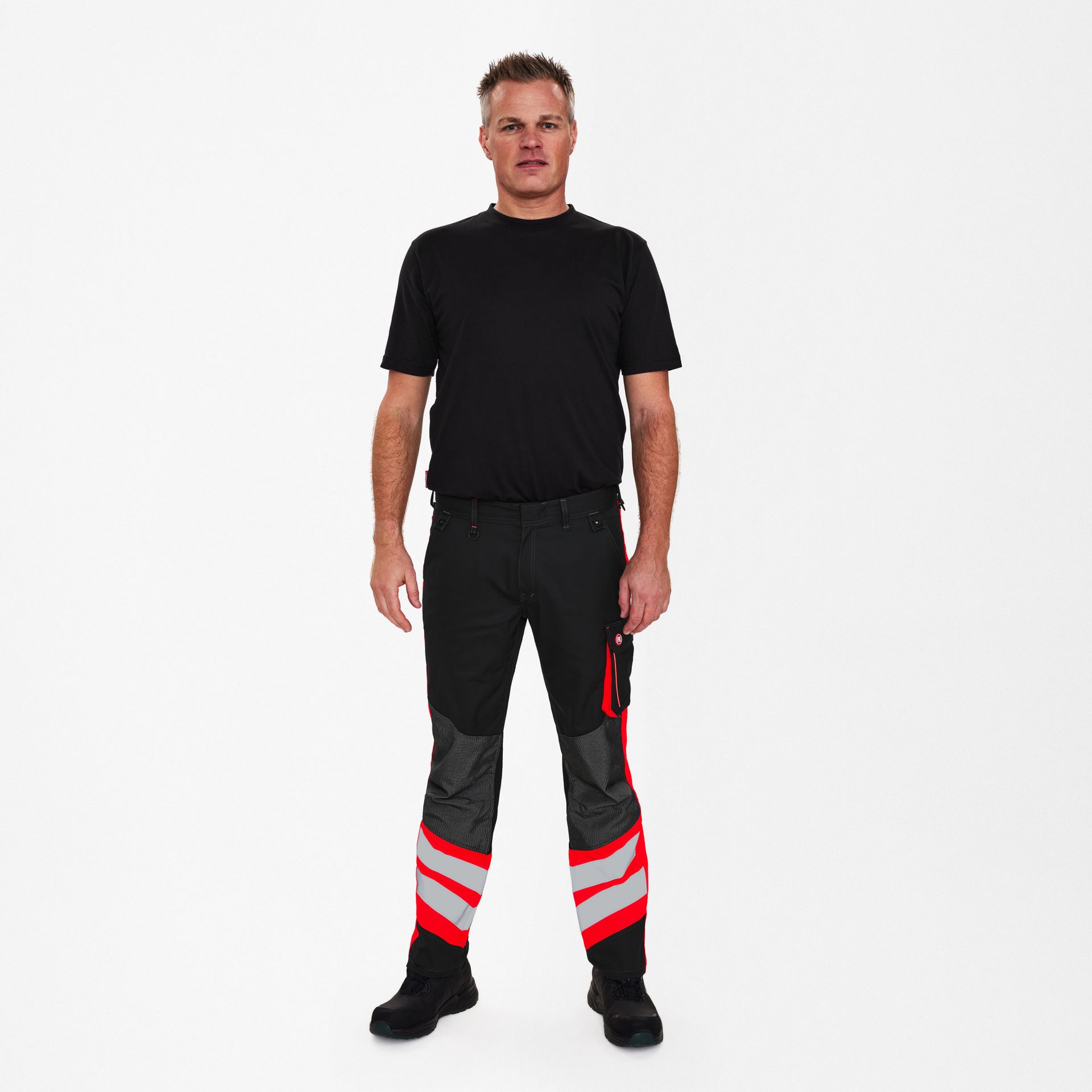 Cargo Arbeitshose Schwarz/Rot, Gr. 68