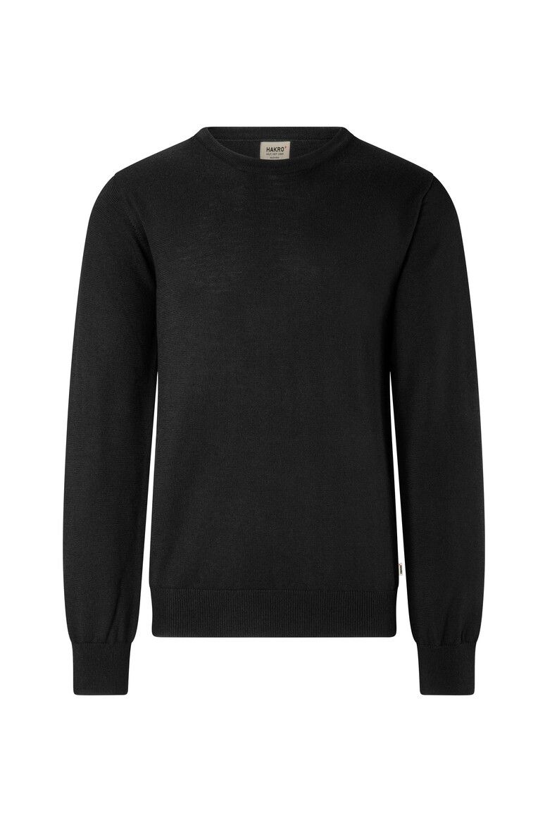 HAKRO Pullover Merino-Wolle schwarz, XS