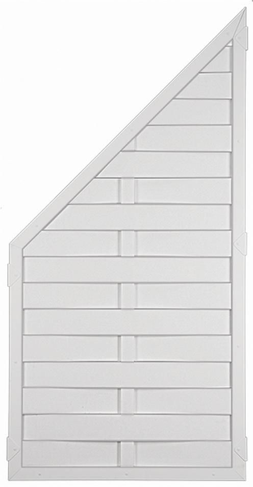 LIGHTLINE KS-LAMELLENZAUN90 x 180/90 cm, Füllung / Rahmen WEISS ECKE links