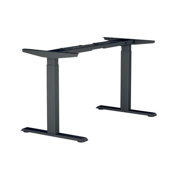TOPFORM Tischgestell 2D - elektrisch verstellbar - 700-1200 mm, RAL 9017, Verkehrsschwarz