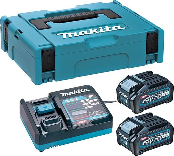 Akku-Starter-Set XGT 40V 4Ah Makita 2x40,0V 4,0 Ah Ladegerät DC50RA MAKPAC