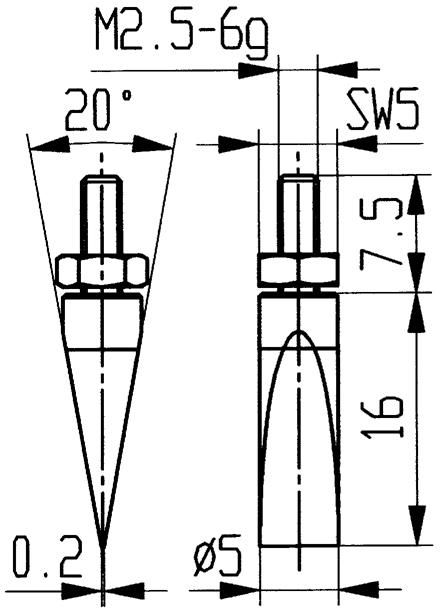 Messeinsatz HM Typ 20/ 5,0mm KÄFER