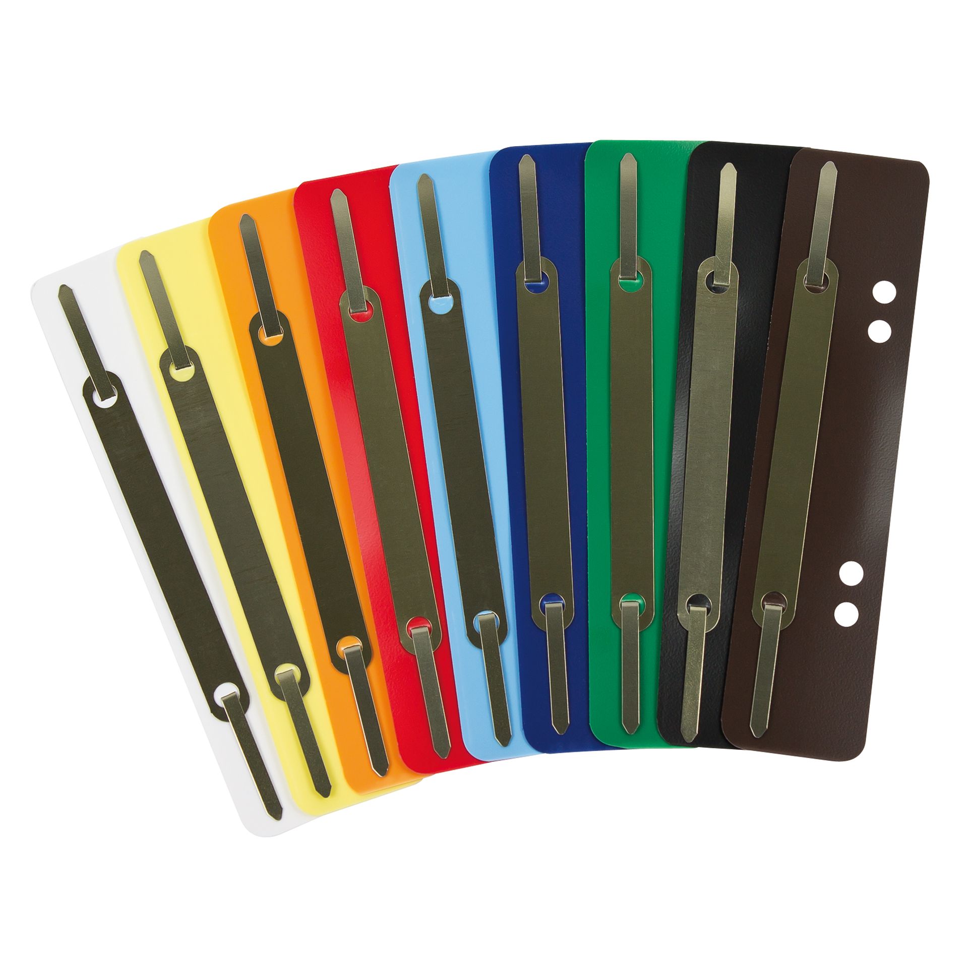 Heftstreifen PP Metalldeckl. sortiert 250 St./Pack.
