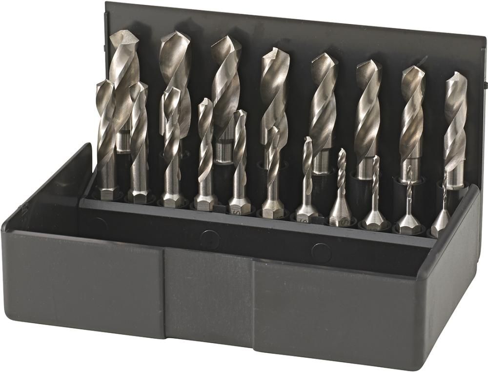 Völkel Bit-Satz Spiralbohrer HSS1-10mm 19-teilig