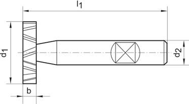Schlitzfräser kurz DIN850HSSCo5 blank Typ N Form D13,5x2mm FORMAT