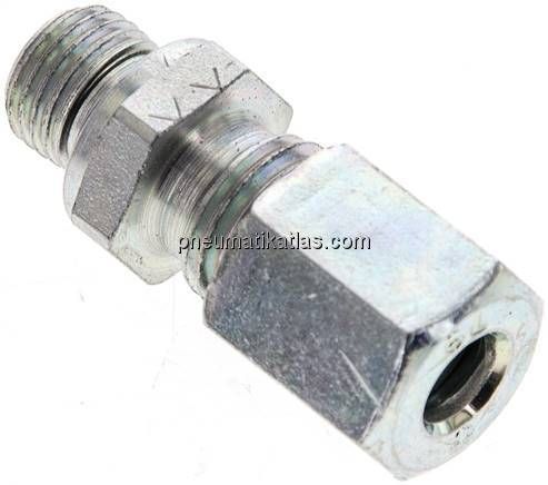 Gerade Schneidringverschr. M 10x1-6 L (M12x1,5), Stahl verzinkt