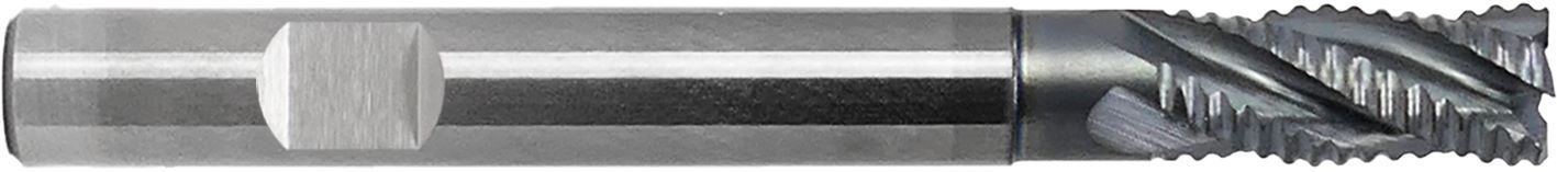 PM-Schruppfräser Ø 6,00 mm, HR, lang, 4Z, ALCRONA
