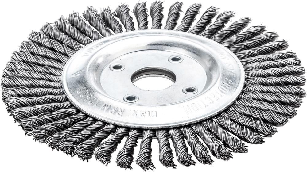 Pipelinebürste Stahldraht115x6mm gezopft 0,5mm Lessmann