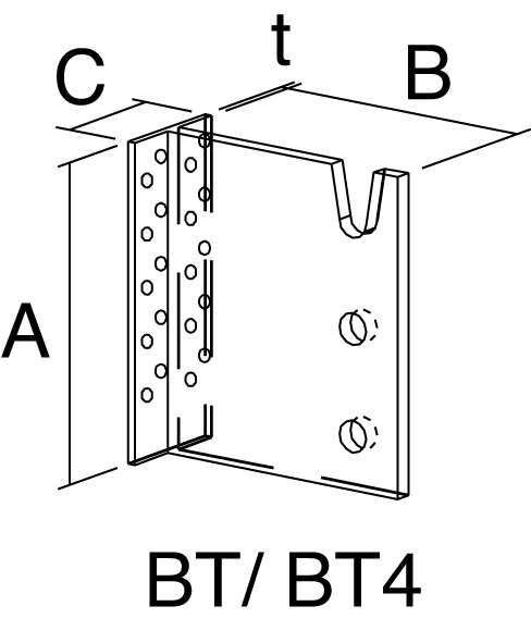 SST Balkenträger 4-reihigBT4-240-B SIMPSON Strong-Tie