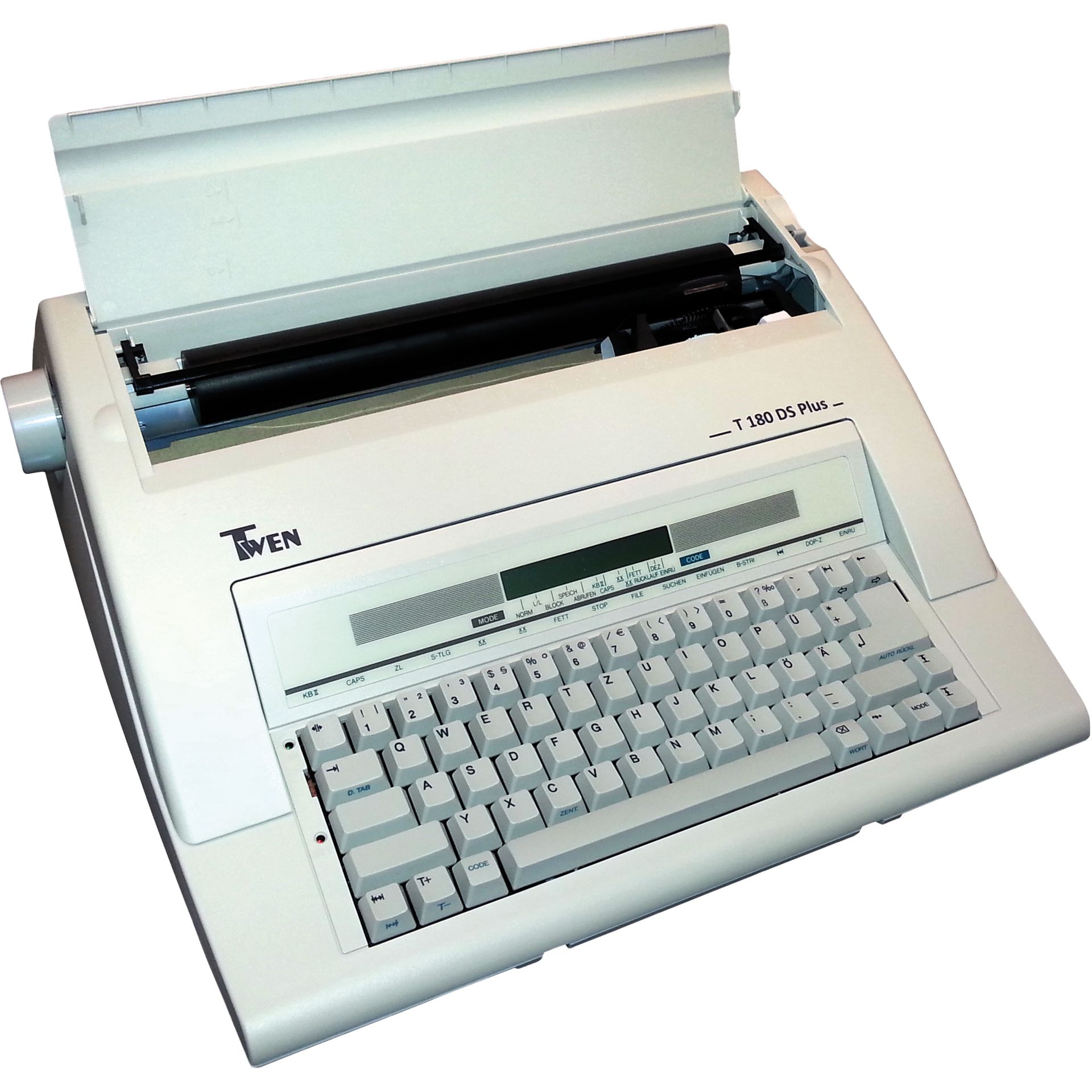 Schreibmaschine T 180DS Plus mit Display portable weiß