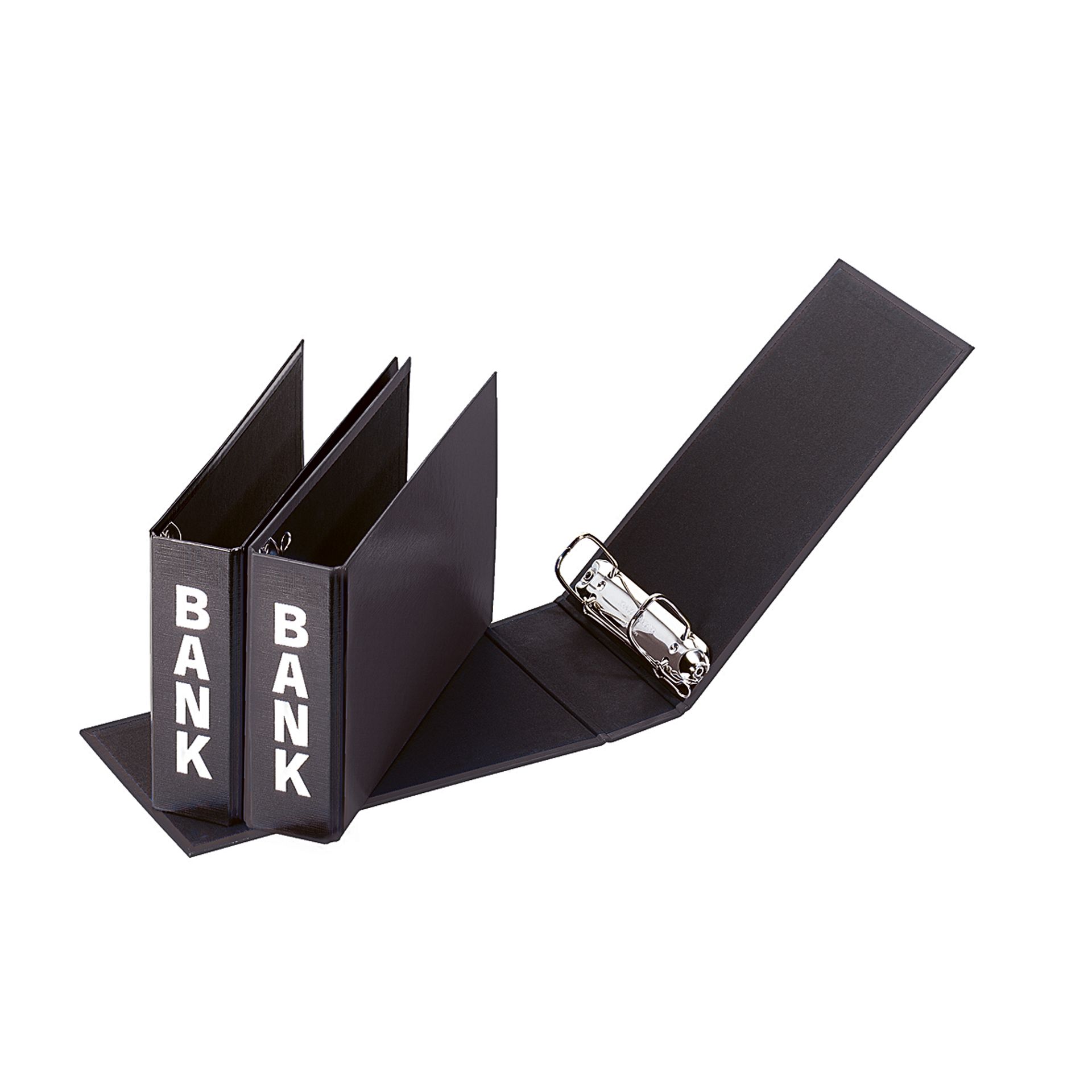 Bankordner Basic Colours 25x14x5cm Pappe schwarz
