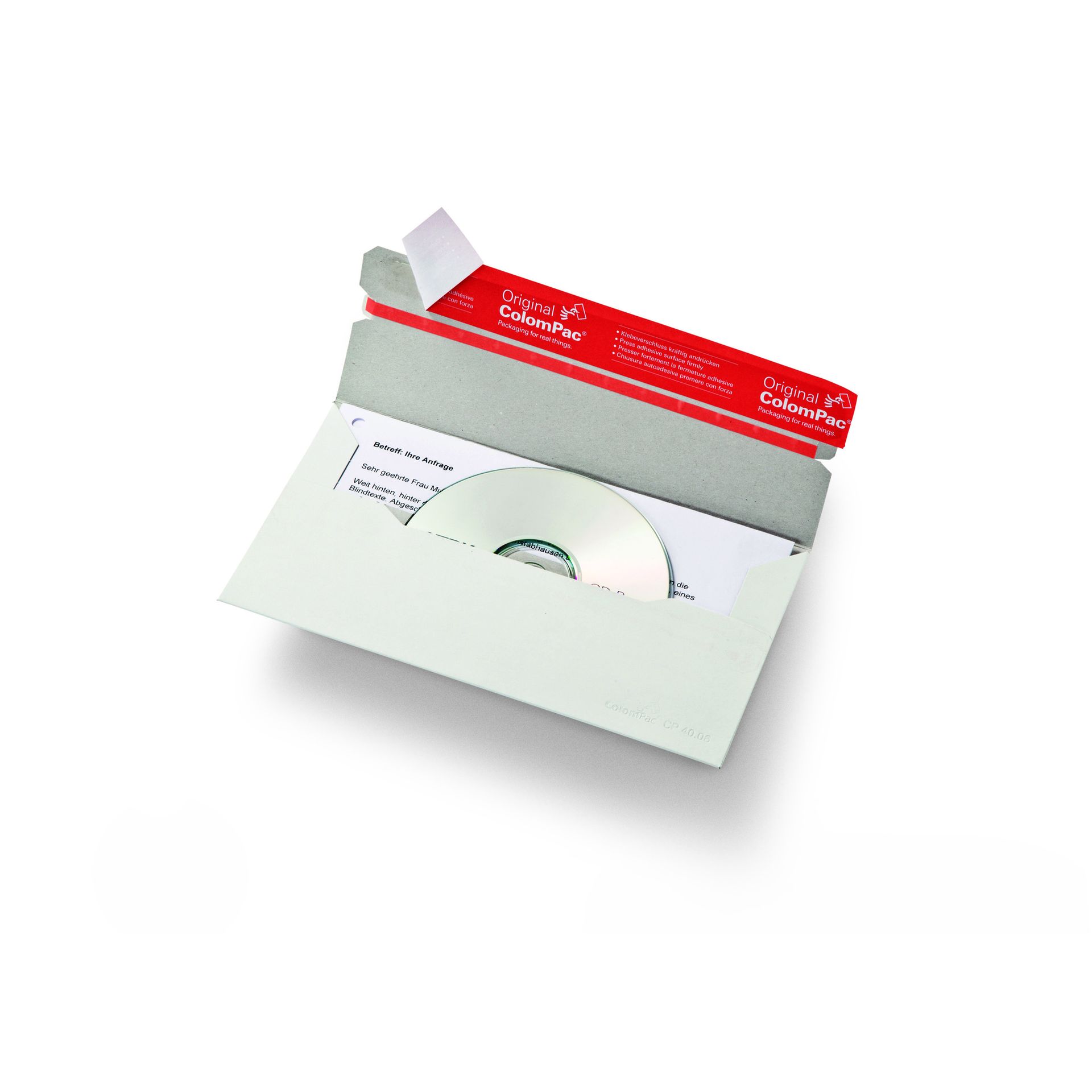 CD/DVD-Versandtasche 12,1x22cm weiß