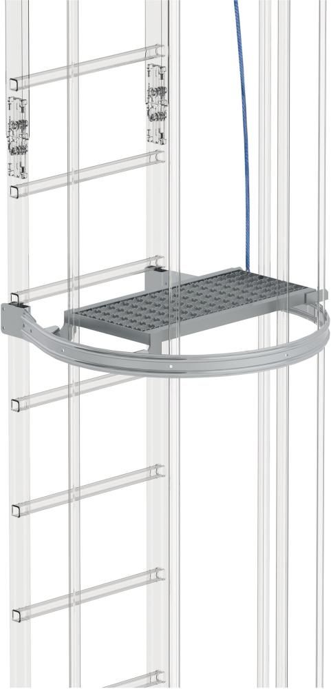 Zwischenplattform B600xT300 klappbar Alu eloxiert