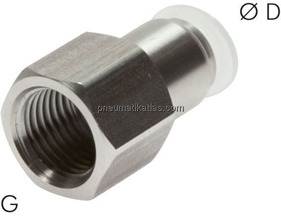 Steckanschluss m. Innengew. M 5-4mm, IQS-PP