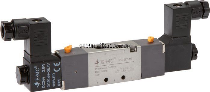 5/2-Wege Magnetventil, G 1/8", Impulsventil, 24 V AC