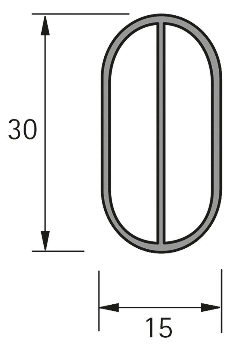 HETTICH Schrankrohr oval